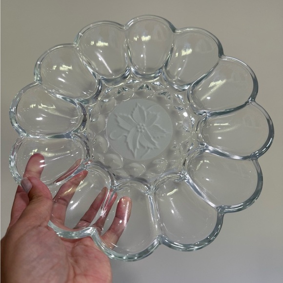 Gorgeous princess house deviled egg platter- vintage - Picture 1 of 3